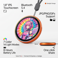 Badge LED Nano Lumineux Tactile en Plastique Format de Poche Contrôlé par Application Technologie Portable Légère Longue Durée de Vie de la Batterie