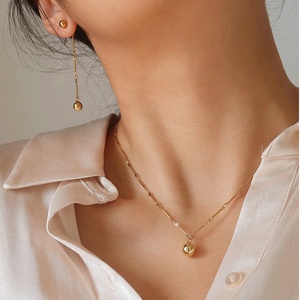 Tendencias 2025, Collar Moderno y Exclusivo de Acero Inoxidable 316L, Resistente al Agua y al Deslustre, con Baño de Oro Real de 18K, para Mujer - Product Image 3