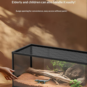 Enclos pour amphibiens et reptiles 2 en 1 - Verre ultra-blanc écologique - Loquet anti-évasion - Habitat de forêt tropicale pour animaux arbres - Product Image 4