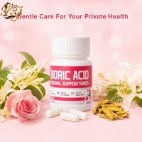 Capsules d'acide borique OEM/ODM pour l'hygiène intime féminine, équilibre du pH, soutien quotidien doux pour les femmes OEM
