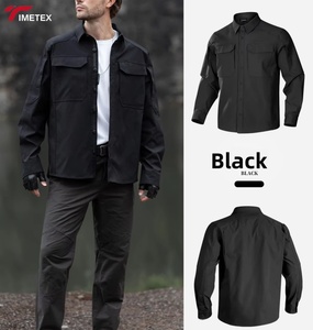 Camicie Eleganti <span class=keywords><strong>da</strong></span> <span class=keywords><strong>Uomo</strong></span> TIMETEX di Alta Qualità, Vestibilità Slim, Traspiranti <span class=keywords><strong>in</strong></span> <span class=keywords><strong>Lino</strong></span>/Cotone, Colletto alla Coreana, Antipiega, con Tasca sul Petto Personalizzabile - Product Image 5