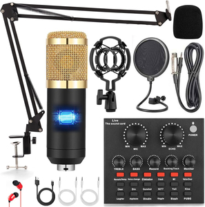 Microphone à condensateur externe professionnel, cardioïde, anti-bruit, filaire, modèle SJY-1208-20, fréquence d'enregistrement 20Hz-20kHz - Product Image 1