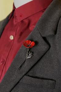 Nieuwe Klaproos Bloem Broche Met Legering Rode Druppel Olie Papaver Bloem Broche Accessoire Drie Kleuren - Product Image 4