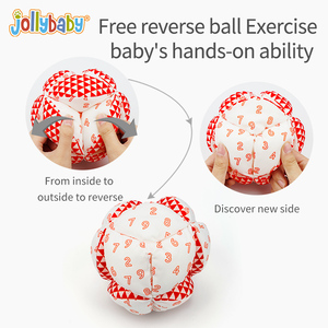 Jollybaby tùy chỉnh bé hạnh phúc ma thuật nhồi bóng bé sớm giáo dục nhận thức vải đảo ngược mềm đồ chơi sang trọng bóng - Product Image 2
