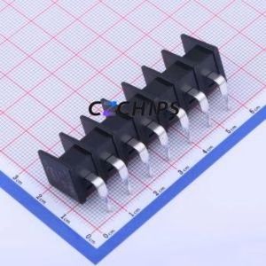 KF35R-8.25-7P Barrier Terminal Block Bent Lead Through Hole,P=8.25mm Connector Two Sides 8.25mm 1x7P Right Angle Pin - Product Image 2