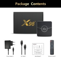 Nouvelle Box TV X98 Plus 2 Go 16 Go Amlogic S905W2 Android 11 Wi-Fi double bande 5G 100LAN 4K POE IP