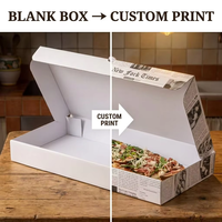 Boîtes à pizza en carton ondulé imprimées avec logo personnalisé, robustes, jetables, pour la livraison de pizzas en gros