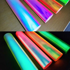 فيلم لاصق ليزري ملون مضيء في الظلام من مادة PET، ملصق سيارة إبداعي للتصميم الذاتي، ألوان عاكسة مبهرة تتوهج فورًا - Product Image 2