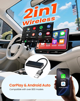 Adaptateur USB CarPlay sans fil Koogold EC-C301, compatible universellement avec l'écran du moniteur de voiture, prise en charge de la mise en miroir d'écran iOS/Android TikTok