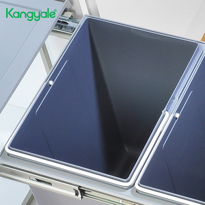 KYL E0811 Big Capacity Kitchen Cabinet Plastic Pull Out Distribute Classic Waste Bin