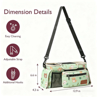Sac de rangement pour poussette, sac de transport pour bébé, personnalisé avec logo YCW Factory, résistant à l'eau, en polyester, avec fermeture éclair