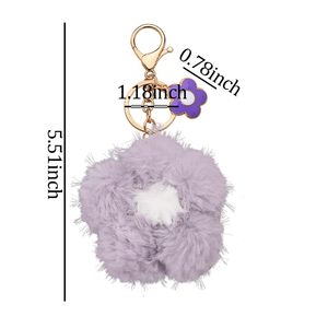Llavero de Peluche con Forma de Flor, Bonito y de Alta Calidad, Juguete Personalizado, Pompones de Peluche, Llavero de Flor de Cerezo para Mujer - Product Image 5