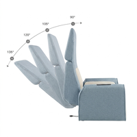 Mini fauteuil de massage avec compression d'air, pétrissage, chauffage, tapotement, pliable, 4 positions, pour la maison, le bureau, le salon