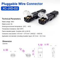 Conector de Cable Eléctrico de Empalme Rápido en Forma de H de 2 Pines 22-18 AWG, Conectores de Cable de Iluminación LED D2 Sin Pelar
