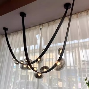 Lustre ovale moderne à LED, éclairage E27, commande par interrupteur, pour hôtel, salle à manger, îlot, comptoir de bar - Product Image 2