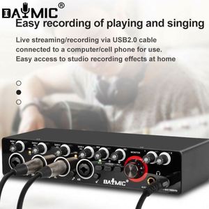 Interface audio professionnelle DAYMIC 24 bits 192 kHz 4 canaux, carte son USB pour enregistrement en direct, carte son solo, interface audio - Product Image 2