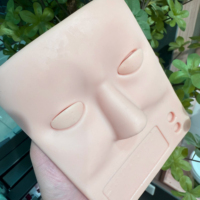 Tête de mannequin en silicone pour la formation à la pose d'extensions de cils