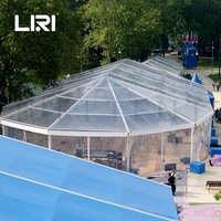 Tente de réception personnalisée en aluminium climatisée à 6/8/10 côtés pour conférences, mariages et événements