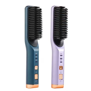 Phare! Peigne électrique sans fil rechargeable par USB, brosse à cheveux, lisseur et boucleur, nouveauté