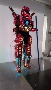 Disfraz <span class=keywords><strong>de</strong></span> Zancos LED Rojos Estilo Mecha en Oferta |   Traje Robótico <span class=keywords><strong>de</strong></span> Aleación <span class=keywords><strong>de</strong></span> Aluminio para Actuaciones en Discotecas y Eventos - Product Image 4