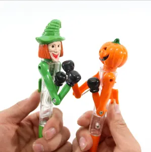 Penna a sfera per feste di Halloween decorazione scolastica fai-da-te novità strega fantasma penna di zucca per regalo di natale penna giocattolo multifunzione