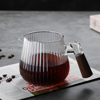 Théière en verre borosilicate haut de gamme faite à la main avec infuseur amovible et poignée en bois – Ensemble café et thé écologique