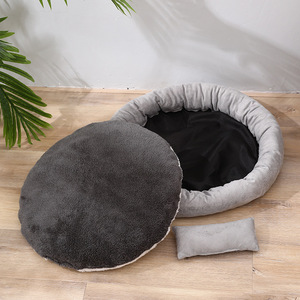 Großhandel Modernes Einfarbiges Samt-Haustierbett Winter Warmes Plüsch-Fleece Maschinenwaschbares Weiches Hundebett Heizung für Kleine Mittelgroße Hunde Katzen - Product Image 3