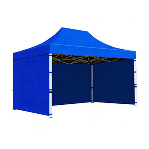 Carpa Plegable <span class=keywords><strong>Azul</strong></span> OEM 10x10, Gazebo Comercial Resistente con 4 Paredes Laterales, Mosquitera, Puerta con Cremallera, 3x3, Tela Oxford Simple - Product Image 1