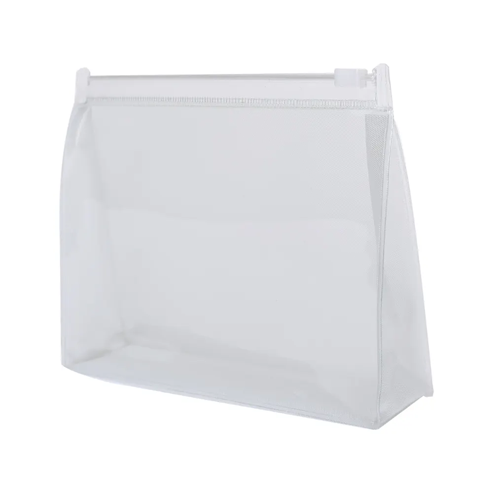 थोक वाटरप्रूफ ज़िप लॉक फ्रॉस्टेड प्लास्टिक स्लाइडर पीवीसी जिपर बैग ट्रैवल ऑर्गनाइज़र बैग सेट कॉस्मेटिक बैग केस