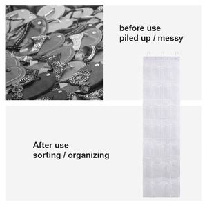 Naduo White Hanging Bag Over the Door <b>Shoe</b> Organizers 28 Mesh Pockets Hanging Bag Fabric <b>Shoe</b> Rack With Metal <b>Hooks</b> - Product Image 4