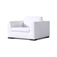 Ensemble de canapés Modena élégant à accoudoirs coniques pour salon, villa, mobilier d'intérieur en bois, coussins moelleux, taille personnalisable