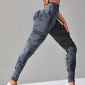 Thực tế Hot Bán sexy ngụy trang quần áo các nhà sản xuất cao eo Tummy kiểm soát Yoga chặt chẽ xà cạp mông nâng quần