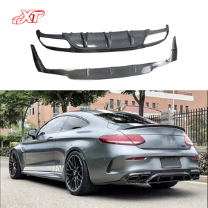 Diffuseur arrière en Fiber de carbone Style <span class=keywords><strong>C63</strong></span> ED1 pour Mercedes Benz W205 coupé 2 portes Bodykit Lip2015-21 de pare-chocs arrière - Product Image 2