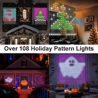 Guirlandes lumineuses LED intelligentes synchronisées à la musique, bande lumineuse RGB pour rideaux, lumières décoratives pour la maison