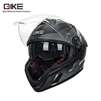 Nouveau casque de moto Qike ABS unisexe avec double visière, grand spoiler arrière, certifié 3C, pour la conduite hivernale, intégral, double D