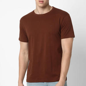 T-shirt confortable pour homme à col rond uni 100% coton Anti-froissement Respirant Tissu doux Design classique Parfait pour un usage décontracté - Product Image 3