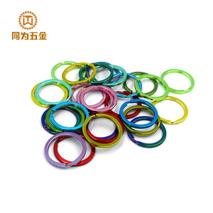 Customized Round Metal Keychains Colored Electrophoretic Keychain <b>Accessories</b> Fashion Trend Toy Bag Pendants - Product Image 1