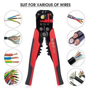 Alicates Pelacables Industriales <span class=keywords><strong>de</strong></span> Alta Resistencia 10-24AWG, Pelacables/Cortador/Crimpador Automático con Cuchillas <span class=keywords><strong>de</strong></span> Acero Endurecido y Plástico - Product Image 1