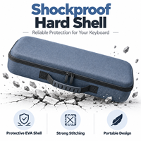 Étui de clavier personnalisé en EVA, antichoc, portable, coque rigide, sac de rangement avec fermeture éclair et poignée pour clavier mécanique, protection de voyage