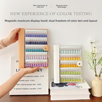 Visualiseur professionnel de vernis à ongles acrylique double face coloré, nouveau design, boîte d'échantillons magnétique, 120/180/240 échantillons