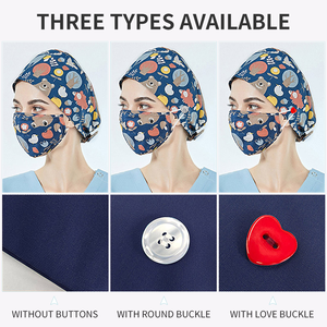 Gorro Quirúrgico de Algodón Puro Transpirable con Logotipo Personalizado, Gorro de Trabajo Dental para Hombres y Mujeres, Gorro de Enfermera para Estomatólogo, Antipolvo, OEM - Product Image 4