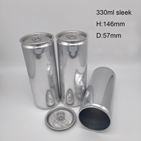 330ml élégant personnalisé imprimé boisson en aluminium canettes de bière vide métal vierge à vendre pour thé Soda vin jus