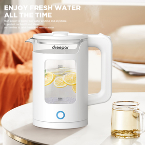 Dreepor 2L Glass Electric <strong>Kettle</strong> with Stainless Steel Heating Plate <strong>Fast</strong> <strong>Boiling</strong> Water Heater Water <strong>Kettle</strong> for Household Kitchen - Product Image 4
