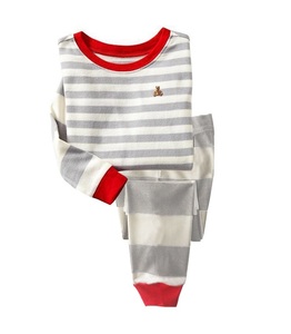 Venta al por Mayor en Línea, Pijama de Manga Larga a Rayas para Niños Pequeños, Traje de Dormir para Bebés, de China - Product Image 3