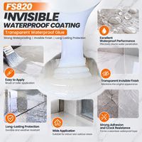 Scellant transparent imperméable à séchage rapide et formule invisible pour carrelage céramique, terrasse et rebord de fenêtre – Idéal pour les projets d'étanchéité