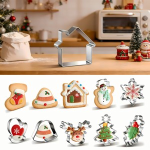 <span class=keywords><strong>Emporte</strong></span>-pièce de Noël en acier inoxydable de qualité alimentaire, forme flocon de neige, compatible lave-vaisselle, avec logo personnalisé, outil de pâtisserie pour les fêtes de Noël - Product Image 2