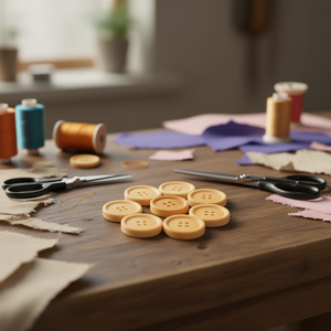 Bottoni in Legno Ilan 25mm 15 Pezzi Accessori per Cucito e Artigianato - Product Image 2