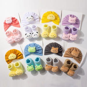 ใหม่ชุดเด็กทารกลายการ์ตูนน่ารักถุงเท้าหมวกเด็กแบบสองชิ้น - Product Image 1