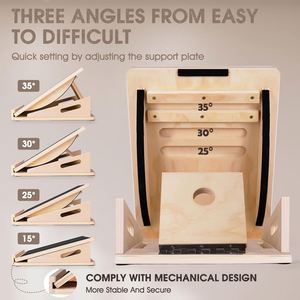 Tabla de Equilibrio Profesional 2 en 1 de Madera con Inclinación Ajustable para Estirar Rodillas, Talones, Pies y Piernas, Ecológica, para Promoción Deportiva - Product Image 3