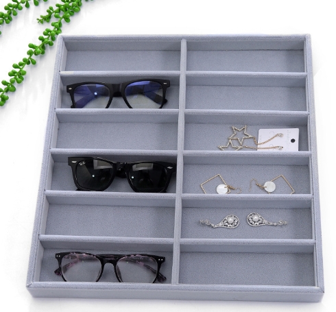 Grey velvet 12-panel